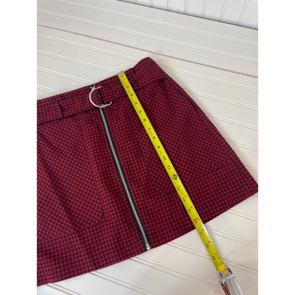 American Eagle & Stradivarius Stripe Raglan Tee & Check Skirt Bundle Size M 6 - Picture 12 of 12